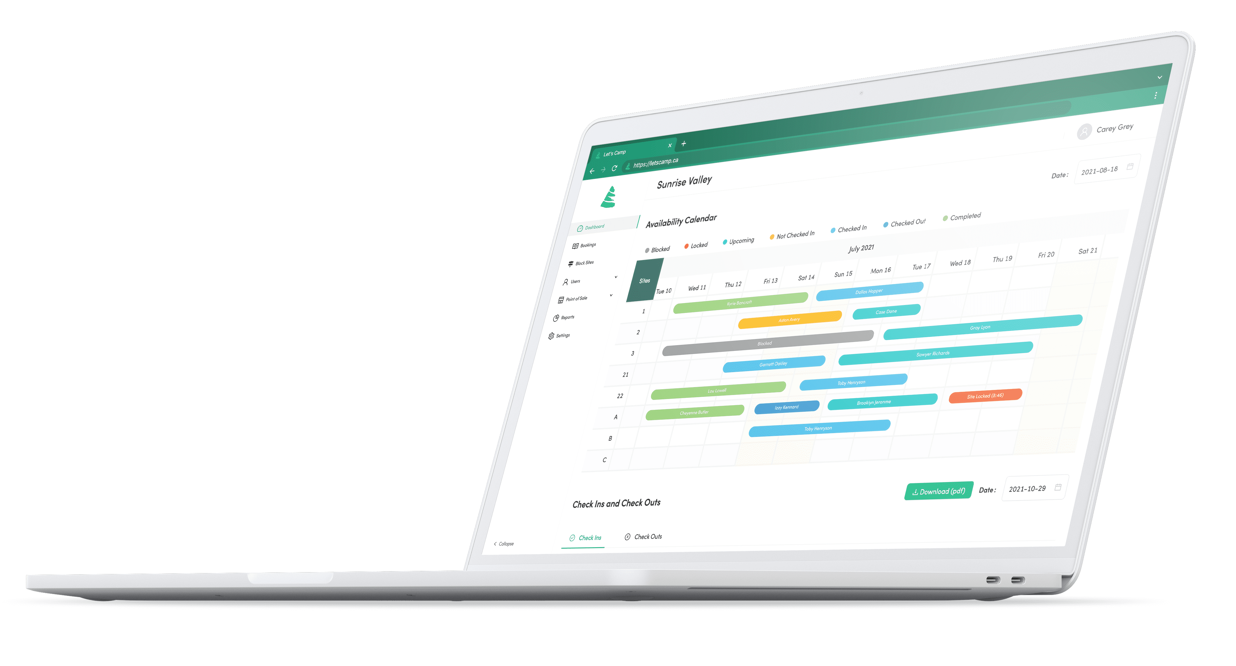 screenshot of Let's Camp